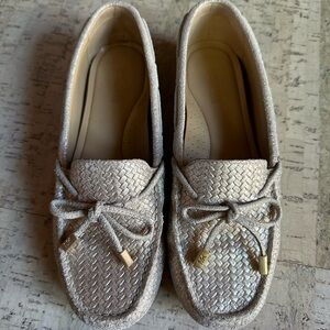 Michael Kors. Elegant Silver Loafers for Women